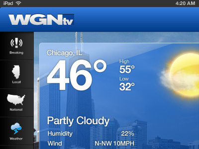 WGN iPad App ipad news tablet weather wgn