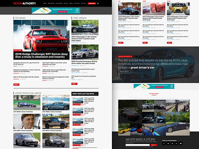 Motor Authority Redesign automotive cars news racing ui design web design