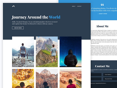 Journey Around the World css html minimal photography ui design web design