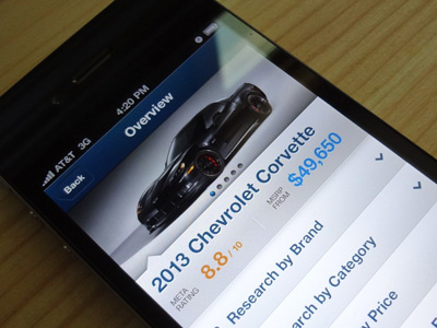 WIP - TCC Redesign automotive cars ios iphone mobile