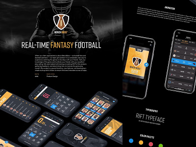 BenchBoss Case Study app design ios mobile app nfl principle sports ui ux
