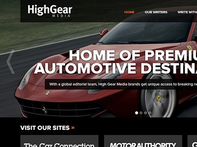 HGM Redesign Proposal automotive cars high gear web design