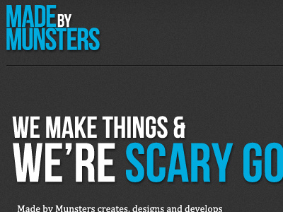 Made by Munsters design user interface website