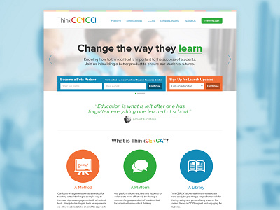 ThinkCERCA Redesign css html launched made by munsters madebymunsters redesign startup thinkcerca website