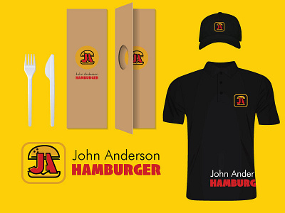 John Anderson Burger branding design fun graphic design logo typography vector