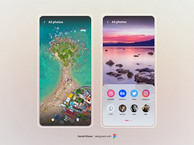 Social Share design ui