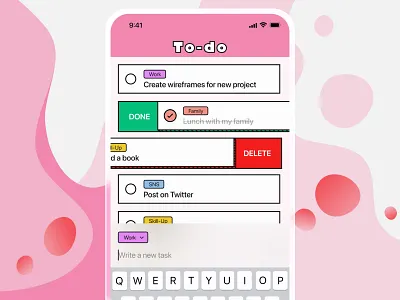 To-do app inspired by Sakura app design graphic design todo ui