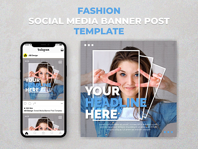 Fashion Social Media Banner Post Template ads banner business deal digital discount fashion instagram marketing media offer post promo psd sale sale banner social social media square template