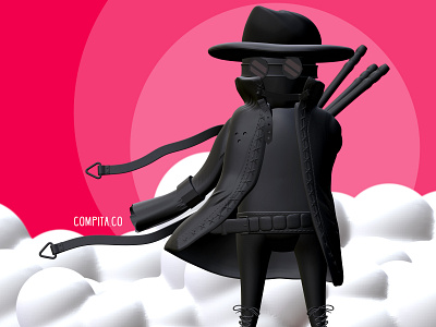 3D Hidden Boy 3d 3d art 3dartist asian design illustration ninja