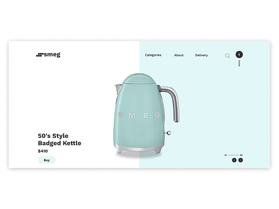 Smeg online store branding design minimal ui ux web website