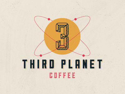 Third Planet Concept logo indentity coffee space planet earth third planet retro