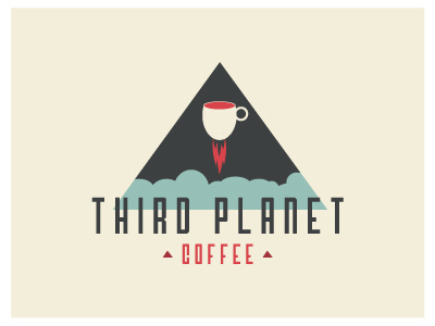 Third Concept 2 blast off coffee earth espresso indentity logo planet retro rocket space third planet