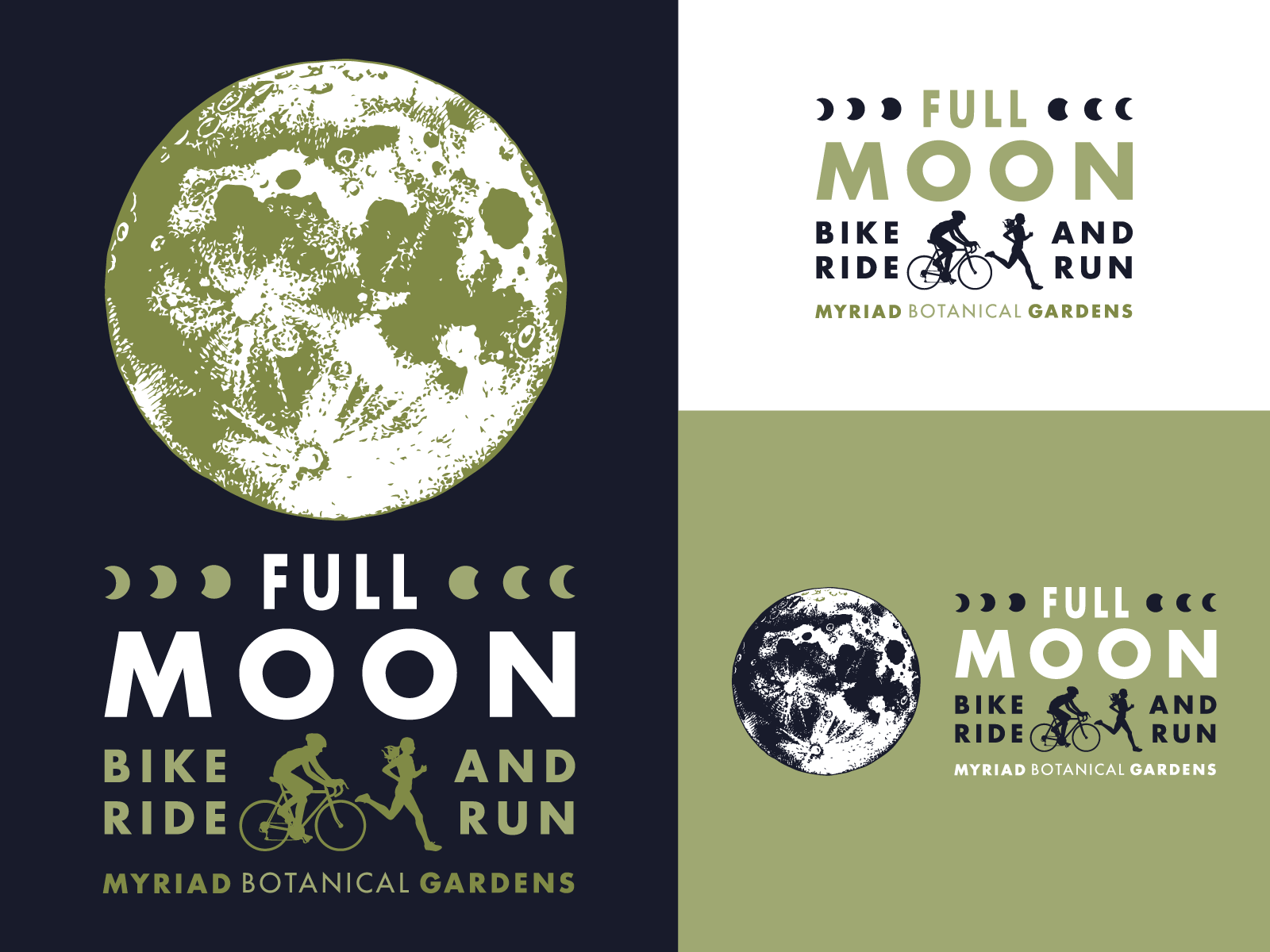 Full Moon Ride Run Logo by Sean Ball on Dribbble