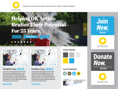 OVAC Site Style Tile art artists oklahoma oklahoma visual artist collation ovac style tile web web design website