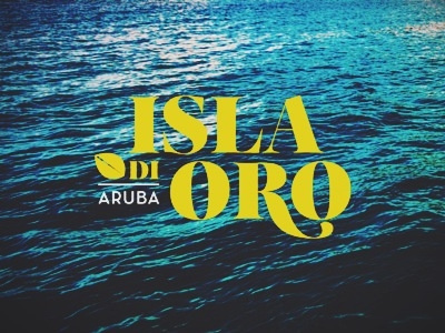 Isla di Oro v2 aruba branding gold identity island logo mark resort tropical typography