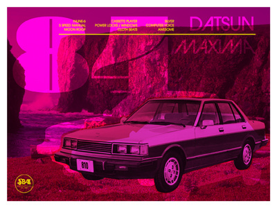 Maxima Dribble 1984 datsun design graphic design maxima my first car nissan oklahoma rebound retro