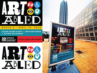 Art Abled Branding art art gallery art show autism botanical gardens branding disability disabled logo myriad botanical gardens okc oklahoma oklahoma city type typography