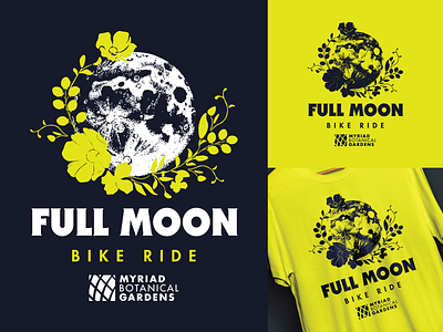Full Moon Bike Ride bicycle bike ride botanical gardens branding cycling flower moon full moon logo lunar moon myriad botanical gardens okc oklahoma oklahoma city
