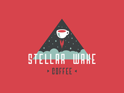 Stellar Wake (Color) blast off branding coffee identity logo rocket space stellar wake