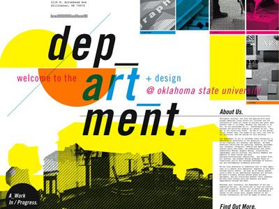 Art Dept. Promo Concept art art department branding identity ok oklahoma state university osu promotion stillwater typography