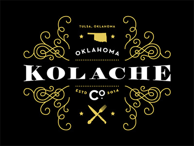 Oklahoma Kolache Co. Logo branding food identity kolache logo oklahoma oklahoma kolache co. restaurant restaurant branding tulsa typography