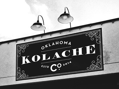 Oklahoma Kolache Co. Horizontal Signage branding food identity kolache logo oklahoma oklahoma kolache co. restaurant restaurant branding tulsa typography