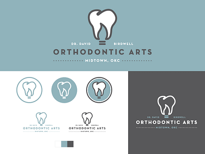 Orthodontic Arts (Unused Logo Concept 2) art arts branding concept dentist health logo oklahoma oklahoma city orthodontics orthodontist paintbrush