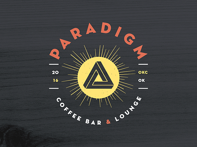 Paradigm Coffee Logo branding coffee coffee bar coffee shop identity logo lounge oklahoma oklahoma city paradigm