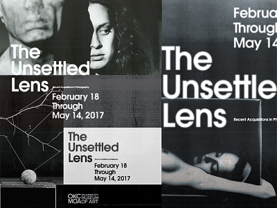The Unsettled Lens (Option 02) art art museum branding exhibition exhibition design exhibition logo logo museum branding okcmoa oklahoma city photography unsettled lens