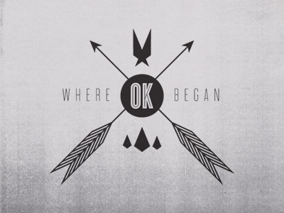 Where OK Began arrow branding identity logo native american oklahoma stillwater
