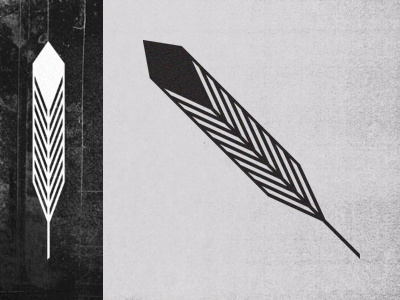 Feather Detail branding feather identity logo native american oklahoma stillwater