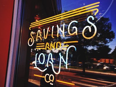 S&L Co. Logo Neon bar branding cocktail lounge logo neon neon sign okc savings and loan co. signage sl co. uptown okc
