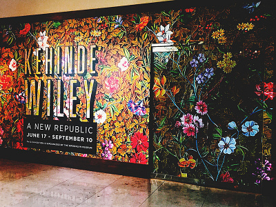 Kehinde Wiley Title Wall (First Floor) a new republic art branding exhibition exhibition design kehinde wiley modern art museum of art okcmoa oklahoma city painting title wall