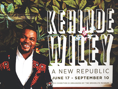 Kehinde Wiley Title Wall (Third Floor) a new republic art art museum branding exhibition exhibition design kehinde wiley modern art museum of art okcmoa oklahoma city painting