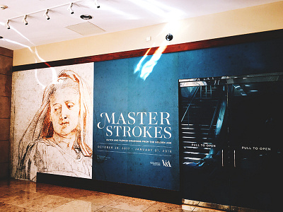 Master Strokes Title Wall art branding drawing dutch exhibition exhibition branding exhibition design flemish golden age museum of art okcmoa oklahoma city