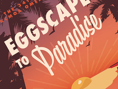Eggscape to Paradise beach eggs museum of art okcmoa oklahoma city omelette omelette party paradise sunset