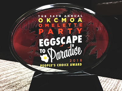 Omelette Party (People's Choice Award) 2018 award eggs museum of art okc okcmoa oklahoma oklahoma city omelette paradise trophy