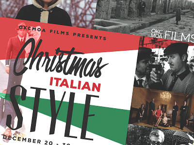 Christmas Italian Style art branding christmas cinema film film series italian museum of art okc okcmoa oklahoma oklahoma city typogaphy