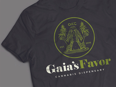 Gaia's Favor Cannabis Dispensary (Logo) branding cannabis cannabis dispensary dispensary gaia identity identity design logo logo design marijuana medical cannabis medical marijuana mother earth mother nature natural okc oklahoma oklahoma city weed