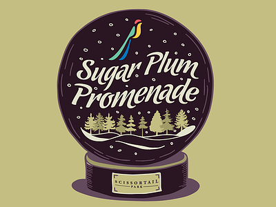 Sugar Plum Promenade Concept branding christmas event event branding holiday identity logo logo design promenade public park snow globe snowglobe sugar plum