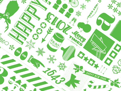 Cubic Holiday Promo Teaser christmas holiday illustration mailer moving okalhoma promo tulsa typography