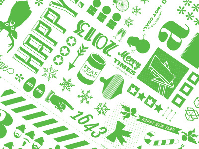 Cubic Holiday Promo Teaser christmas holiday promo mailer typography illustration tulsa okalhoma moving