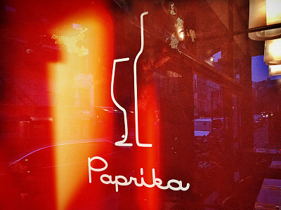 Paprika Restaurant Branding - Window Signage branding design logo paprika restaurant signage typography