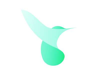 Iconic Animal bird clean flow gradient graphic hummingbird illustration lines modern sharp