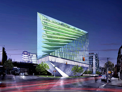 Design for a Hybrid Farm / Apartment Building at the High Line apartment architecture building design farm graphic green high line nyc render rendering tower