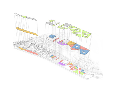 Galataport Masterplan 3d architecture axon building city design diagram galataport graphic istanbul masterplan urban