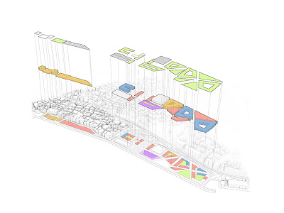 Galataport Masterplan 3d architecture axon building city design diagram galataport graphic istanbul masterplan urban