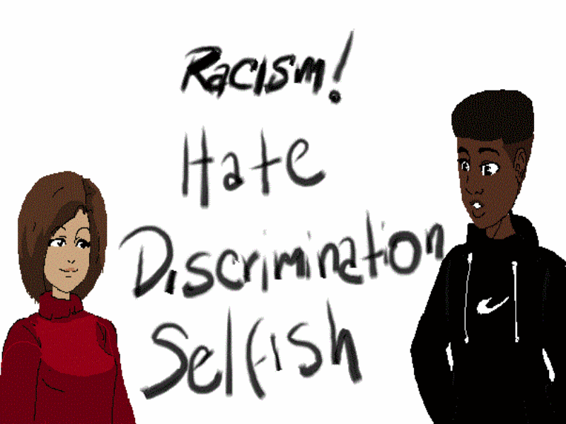 Not to Racism animacion animación animation 2d animation art anime art artwork asia discrimination drawing gif gif animated gif animation gif art hate illustration not to racism peace racism selfish