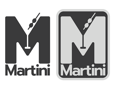 Martini UX Logo branding design flat icon lettering logo minimal type typography vector
