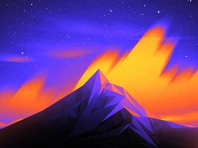 Robbie Daymond - Visuals illustration landscape low poly mountain poly visual design